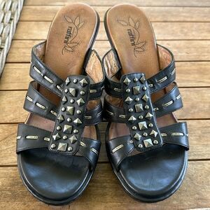 Umberto Raffini Slide Wedge Leather Sandals 40=9